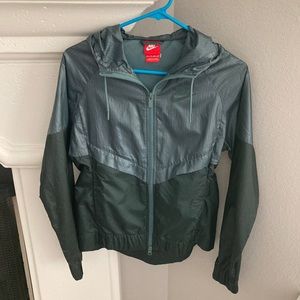 Green Gray Nike Rain Jacket Windbreaker